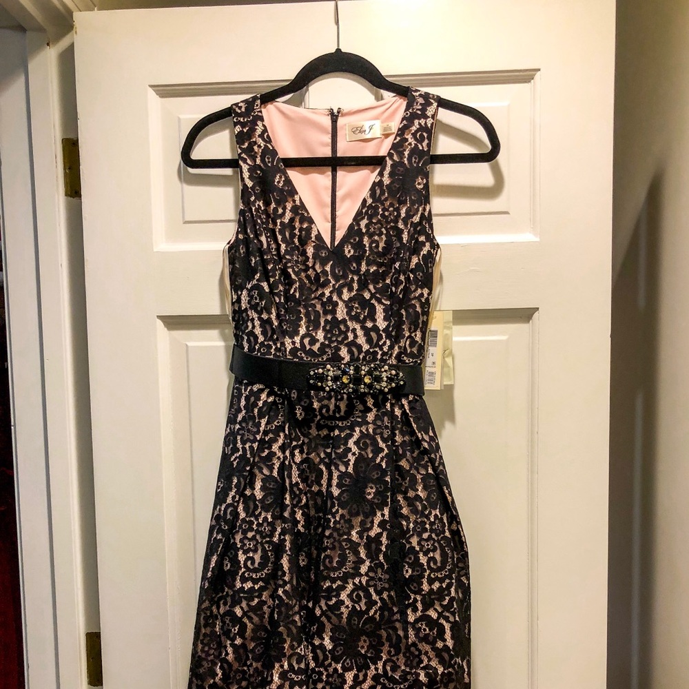 Eliza J Black Lace High Low Dress